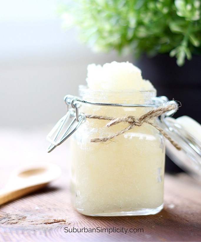 DIY scented lavender vanilla sugar scrub