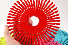 DIY colorful clothespins trivets