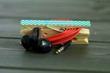colorful DIY headphone clips