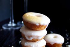 DIY champagne glazed mini donuts