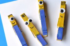 DIY minion clothespins crafts