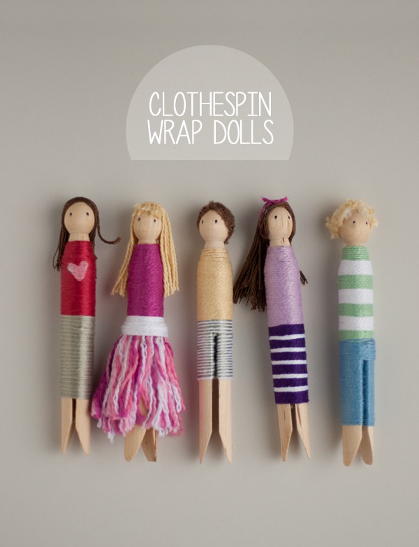 DIY clothespins wrap dolls (via www.thisheartofmineblog.com)