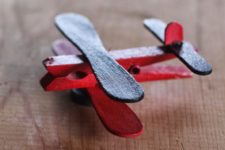 DIY clothespins and ice cream stick airplanes