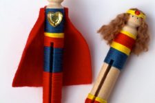 DIY superhero yarn wrap dolls