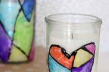 DIY stained glass with sharpies