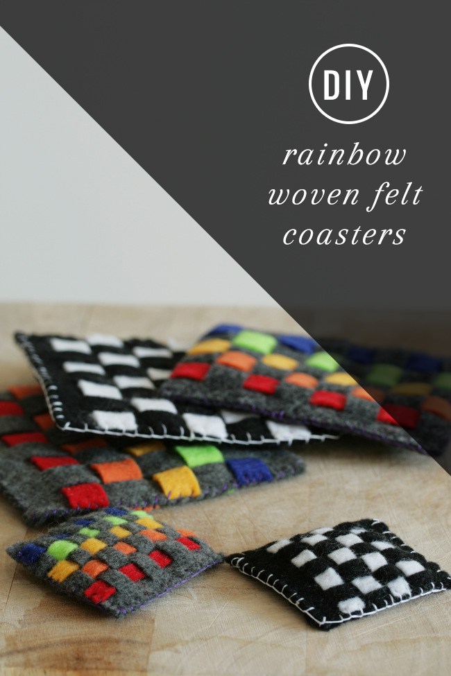 DIY woven check coasters (via helloglow.co)