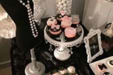 03 Chanel-inspired dessert table decor for an elegant soiree