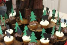 04 rustic or lumberjack dessert table for a 50th birthday party