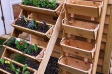05 ladder-looking cedar wood planter will save a lot of space