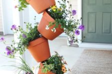 10 a topsy turvy planter will show off all the flowers you want