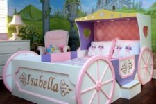 12 colorful modern carriage bed for a little girl