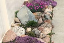 15 stunning large rock garden with purple flowers of different kinds