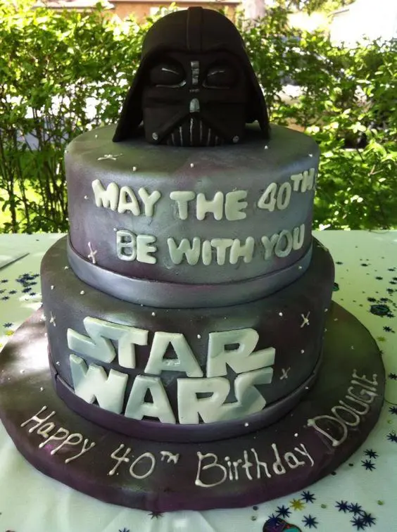 Star Wars inspired 40th birthday cake for fans