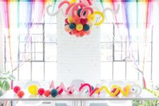 16 colorful balloon chandelier for the party
