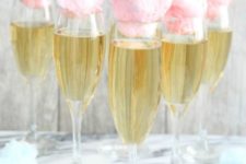 17 champagne with pink candy cotton