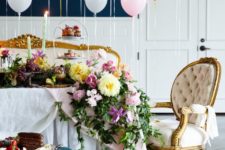21 pink, gold and white balloons for the exuqisite shower decor