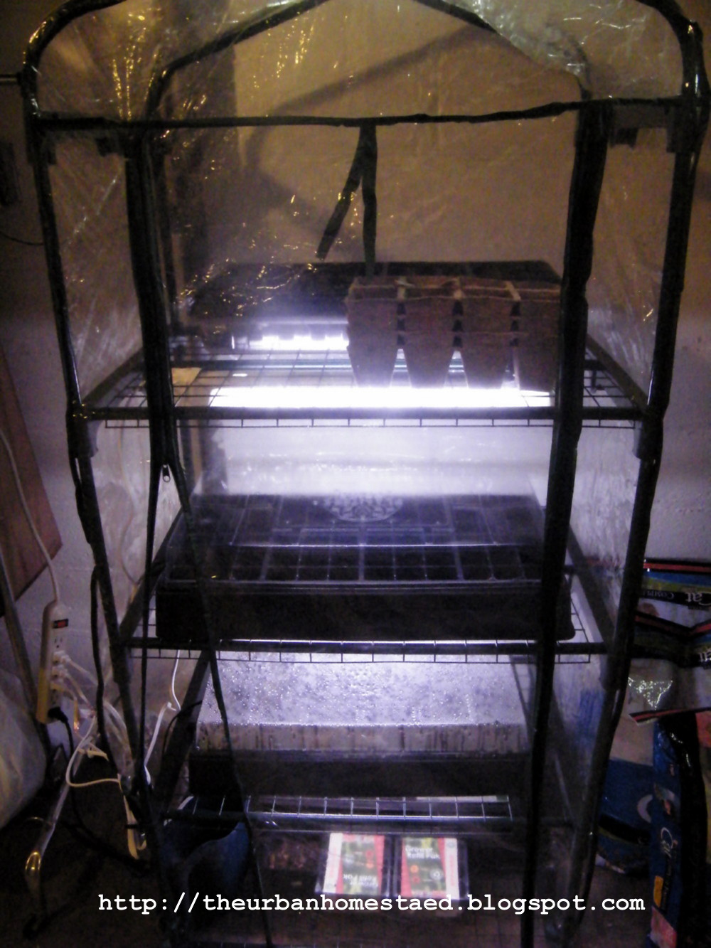 DIY inexpensive seed starting system and greenhouse