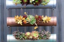PVC pipe succulents garden is suitable both for indoors and outdoors