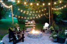 brick is often used for patios with fire pits because it’s very safe