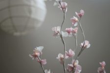 DIY glowing cherry blossom branches
