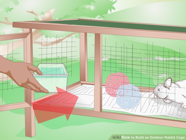 DIY outdoor rabbit cage (via www.wikihow.com)
