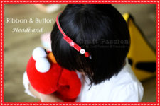 DIY ribbon button headband