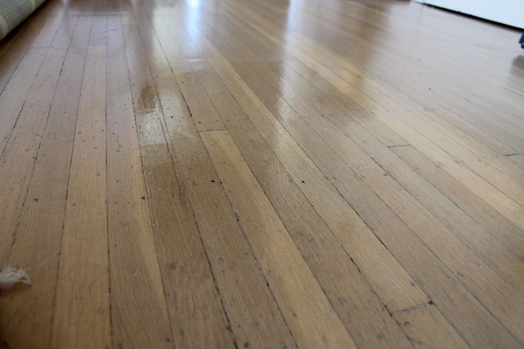 DIY wood floor polish