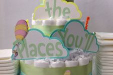 02 a diaper cake with letter props looks cute