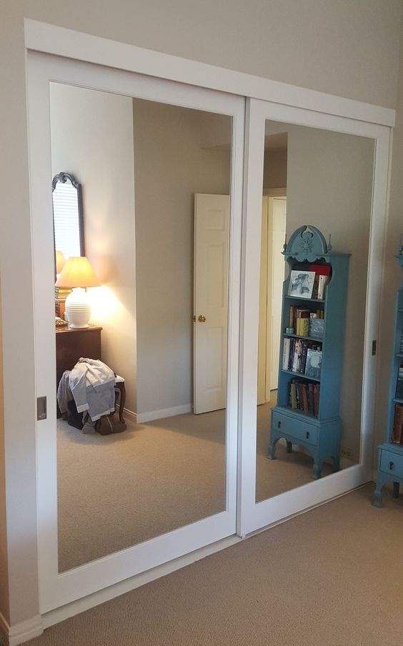 sliding mirror wardrobe doors are a comfy and space-saving solution