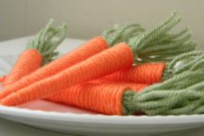 DIY spring baby carrots for Easter decor