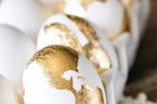 11 gold foil Easter egg decor looks chic and bold