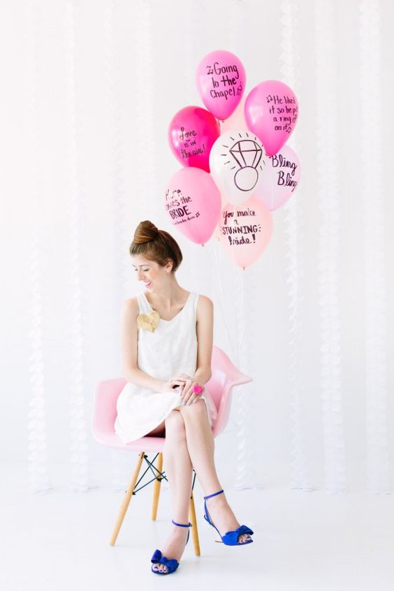 DIY balloon wishes for the bride to be