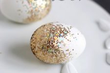 12 chic gold sequin Easter eggs