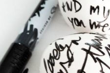 14 decorate Easter eggs with a simple sharpie writing what you want