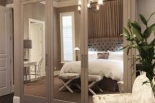 15 elegant mirror door wardrobe to enlarge the space