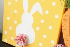 20 simple Easter bunny polka dot canvas art