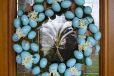 DIY Easter egg and flowers wreath