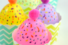 DIY plastic egg cupcakes for kids to play