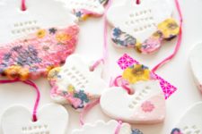 DIY Easter clay ornaments or gift tags