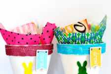 DIY Easter pots with sweets for gifts