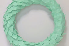 DIY washi tape mint spring wreath
