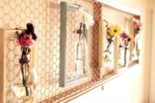 DIY wall art floral arrangement