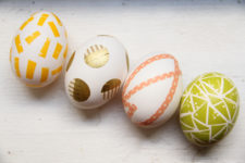 DIY washi tape Easter egg decor