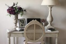 03 simple off-white feminine home office in French country style