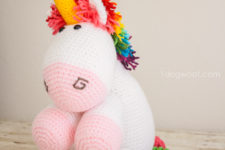 DIY colorful amigurumi unicorn