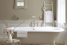 12 buttermilk-colored clawfoot bathtub is right what you need