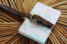 DIY map covered notebook