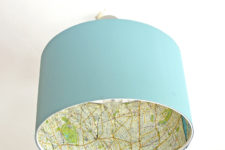 DIY map covered lampshade