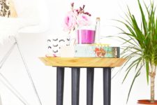 DIY Ikea chopping board and legs into a side table