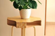 DIY creative side table from several Ikea items